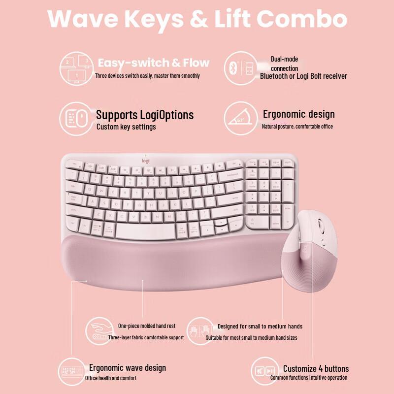 Беспроводной эргономичный набор клавиатура + мышь Logitech Wave Combo