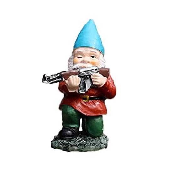 Садовый стрелок гном статуя смола снайпер гном украшение военный гном