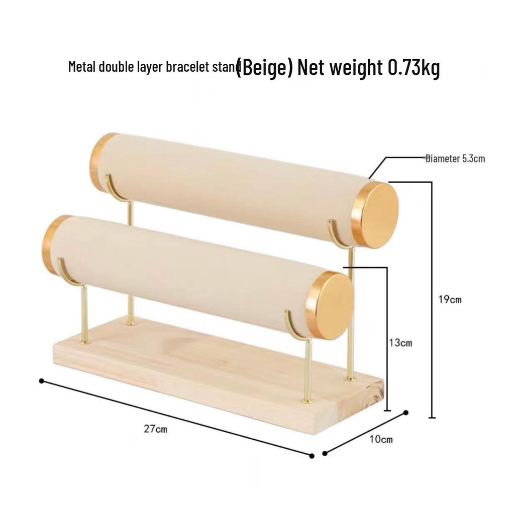Бархатная подставка для ювелирных изделий: Массив дерева, одно/двухъярусный для браслетов и часов