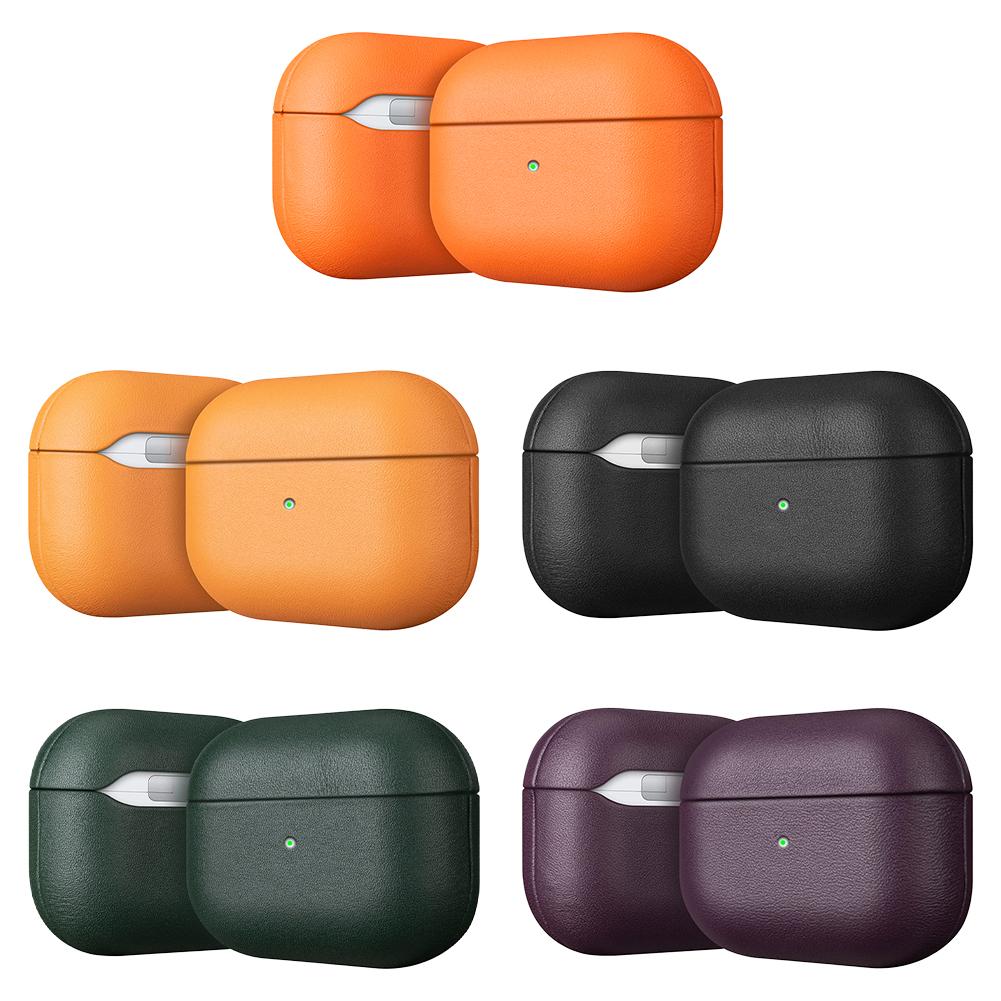 Чехол из натуральной кожи для AirPods Pro 3 Полностью защитный чехол Устойчивая к царапинам подкладка Совместим с беспроводной зарядкой