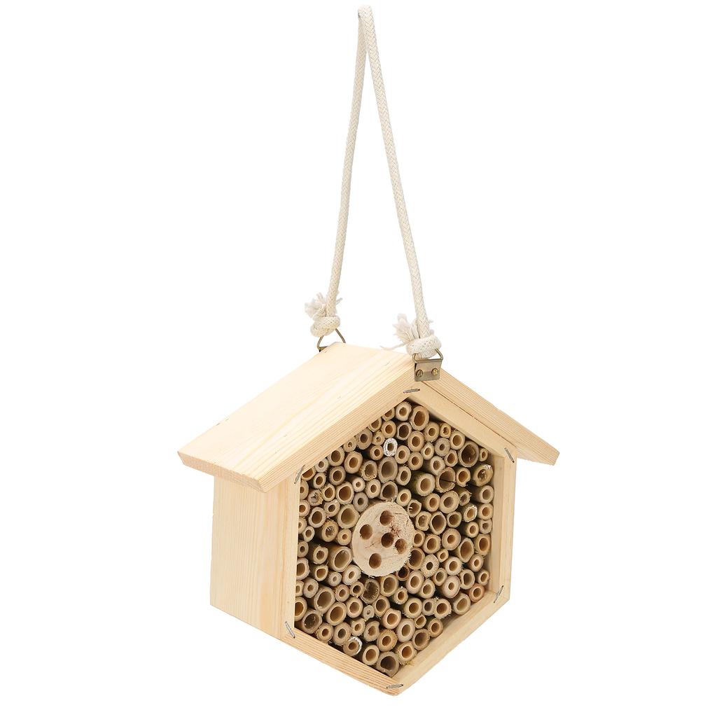 Wooden Bee House Decorative Hanging Insect House Insect Hotel for Garden Supplies