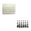 12 Pairs Party Ear Studs Faux Pearl Round Earrings