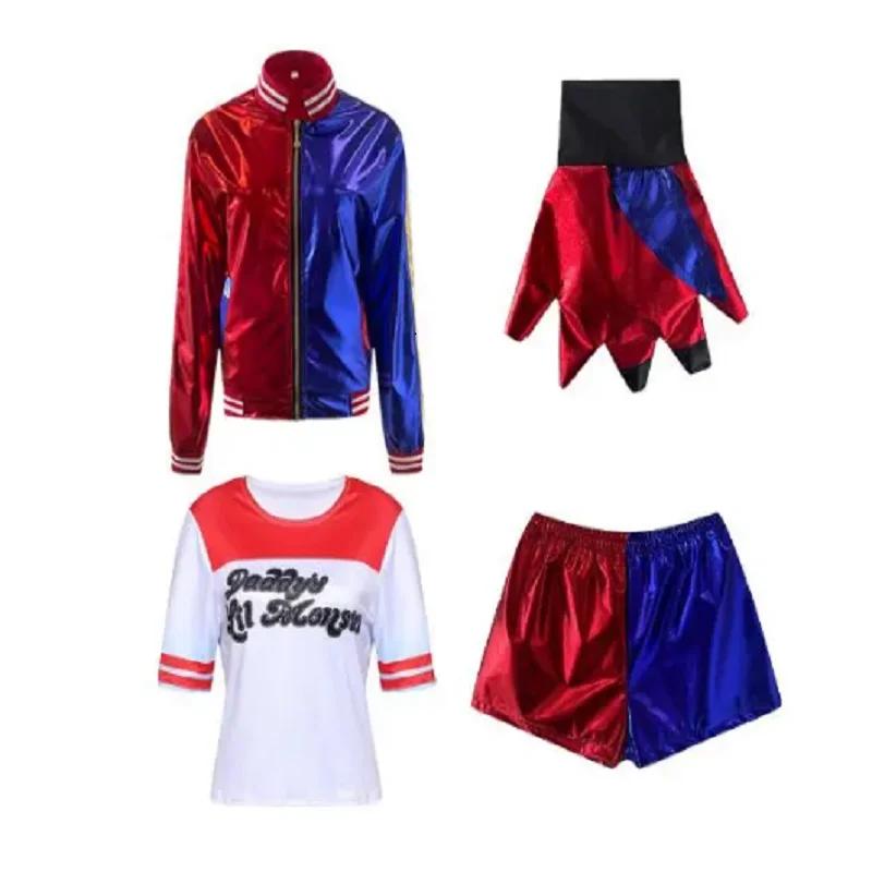 Halloween Halloween Adult Cosplay Costume Squad Harley Monster T-shirt Jacket Pants Accessories Full Set
