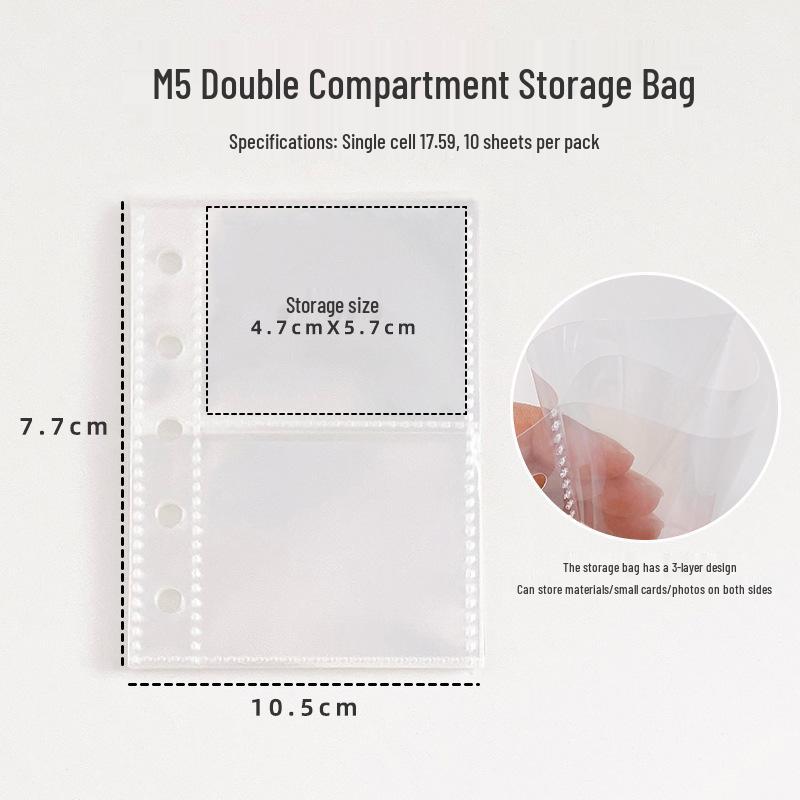 Прозрачная сумка для хранения M5: Одинарная/Двойная сетка для маленьких карточек и альбомов