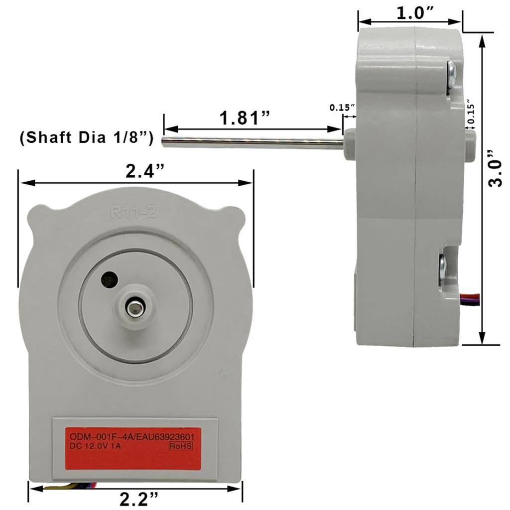 Компонент охлаждения холодильника Высокомоментный пластиковый мотор вентилятора Тихая работа для стабильного контроля температуры