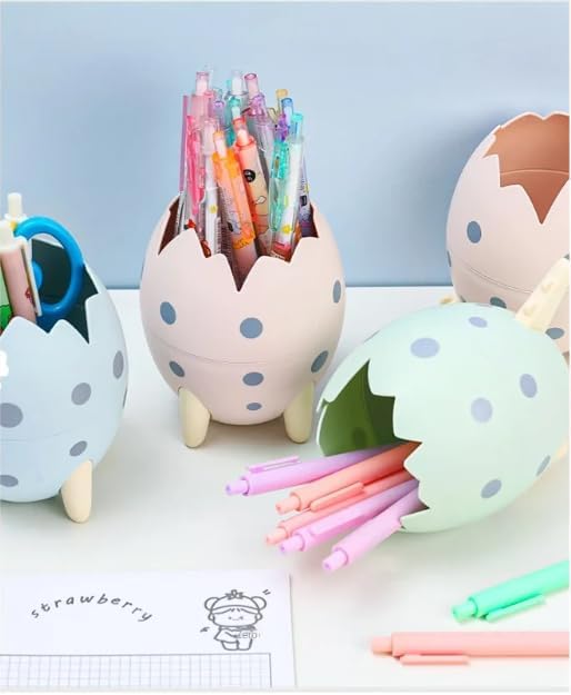 Dinosaur Egg-Shaped Pen Holder Desk Storage Box, Small Item Organizer, Pen Holder, Stationery Organizer, Home Decor for Kids' Rooms and Offices