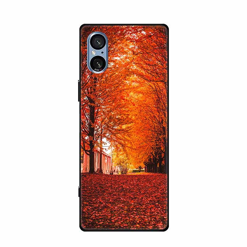 For Sony Xperia 5 V Case XQ-DE54 Lovely Soft TPU Silicone Painted Cat Phone Cover For SONY Xperia 5 V 5G 5V 2023 Shell Bumper
