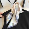 2025 Fashion 100% Real Silk Scarf 70cm Square Bandelet Women's Silk Temperament Small Scarf Neck Decorative Wrap Printed Scarves