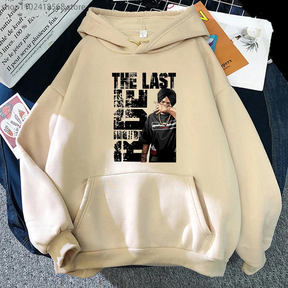 Мужские толстовки с капюшоном Sidhu Moose Wala Толстовка в стиле ретро с индийским рэпером Уличная одежда для женщин с принтом и круглым вырезом