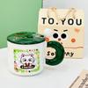 Cute Cartoon Cat Ceramic Cup Girls Mug with Lid Spoon Household Gift Box Water Cup High Looking Gift