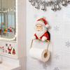 New Christmas Snowman Claus Tissue Holder Home Toilet Decoration Cross-border Resin Crafts