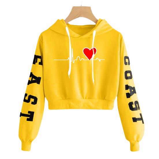 Женская толстовка с изысканным узором и длинным рукавом, ребристая манжета, ветрозащитная, дышащая, с принтом в виде сердца, женская толстовка с капюшоном для свиданий