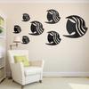 Ocean Fish Mirror Wall Stickers: Decorative Self-Adhesive for Living Room, Bedroom, Kids' Room, Kindergarten, or Bathroom Tiles