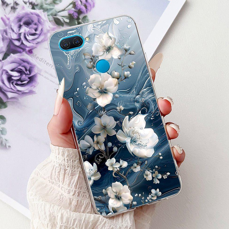 Clear For Oppo A12 CPH2077 CPH2083 Cover For Oppo A12 Case Luxury Butterfly Love Fashion Flowers Cool Lion Cute Painted