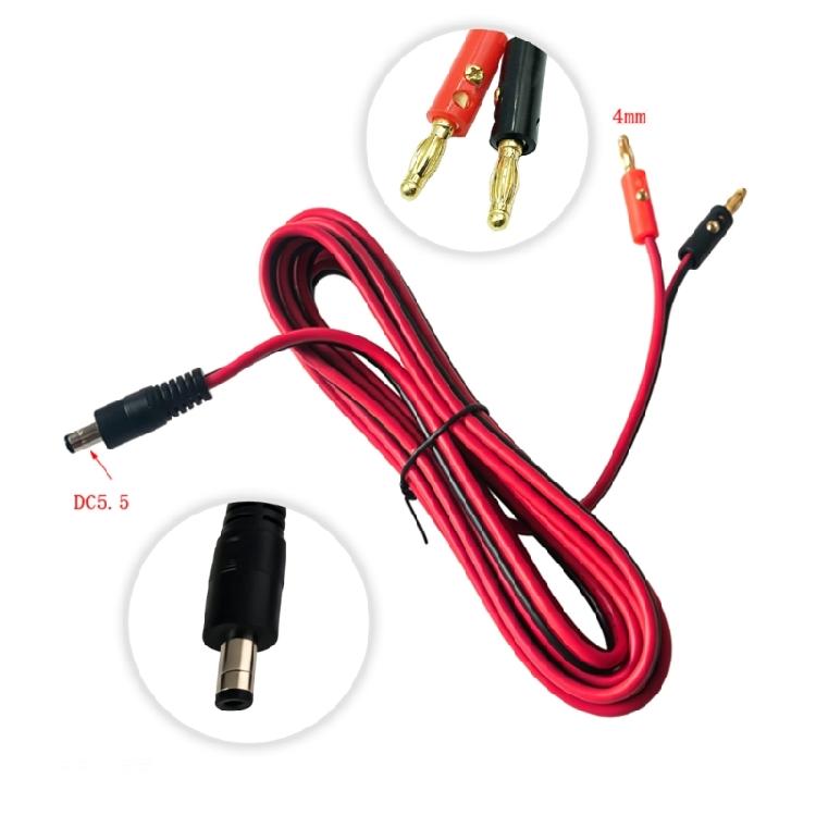 14 AWG DC5521 Штекер на 4-мм Банановый Коннектор с Двухцветной Полярностью для Школьной Лаборатории, Домашних Электромонтажных Работ