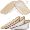 Gel Silicone Height Increase Insole Invisible Heel Lift Inserts Elastic Pads for Men & Women Shoe Foot Care Protector Cushion