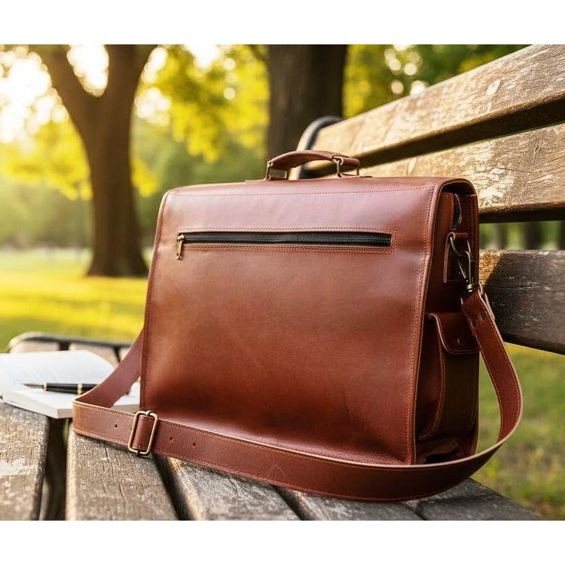 Мужская натуральная винтажная кожаная сумка через плечо с ручной отделкой для ноутбука, портфели