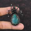 Chrysocolla Pendant Gemstone Pendant Copper Wire Wrapped Pendant Handmade Designer Pendant Spider Pendant Copper Wire Jewelry Gift For Women
