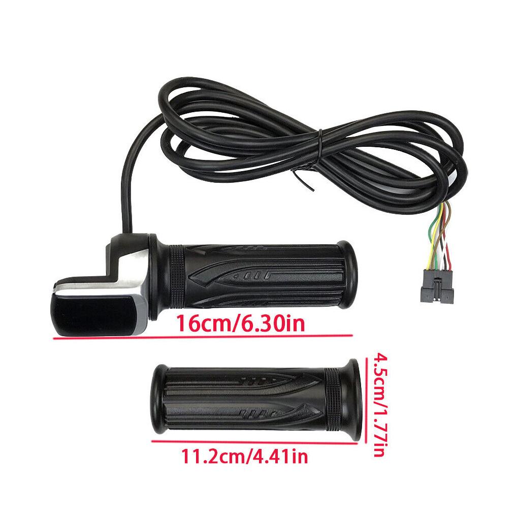 1 пара велосипедных ручек газа с ЖК-дисплеем, индикатором заряда батареи, рычагом, 6-жильный с переключателем, нескользящая рукоятка руля для переоборудования