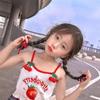 Girls Summer Cherry Strawberry Print Tank Top Stylish Wearable Inside or Out
