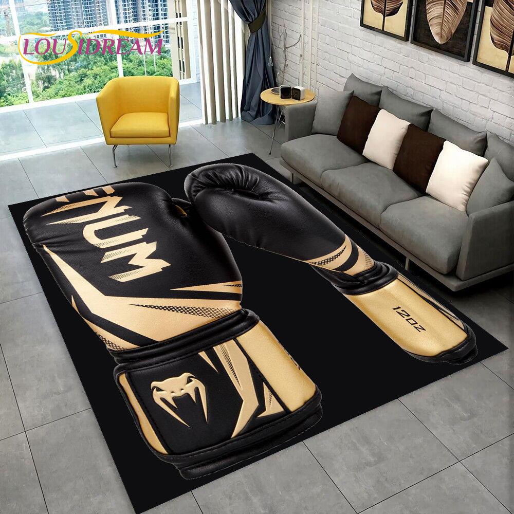 Boxing Gloves Boxer Fight Area Rug Large,Carpet Rug for Living Room Bedroom Sofa Doormat Decoration,kids Non-slip Floor Mat
