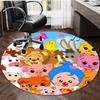 1pc Flim Flim1 Design Printed Area Round Carpet for Bedroom Living Room Home Decor Rugs Mat Non Slip Mat Rug for Bedside