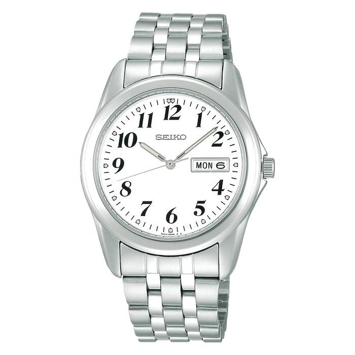 Seiko SELECTION SCXC009 Мужские/Унисекс Кварцевые Часы, Белый Циферблат (Полные арабские цифры), Серебряный