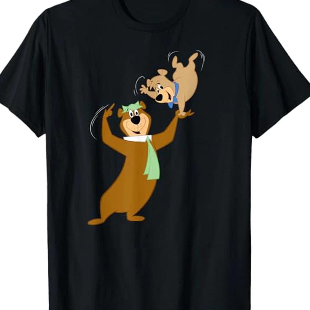 ГОРЯЧАЯ НОВИНКА Футболка с коротким рукавом Yogi and Boo Boo черная Все размеры