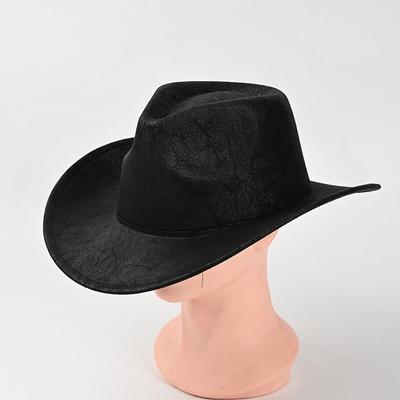 Текстура флиса под куриную кожу, ковбойская шляпа-цилиндр, мужская и женская джазовая шляпа, фетровая шляпа, ковбойская шляпа в западном стиле, модный бренд