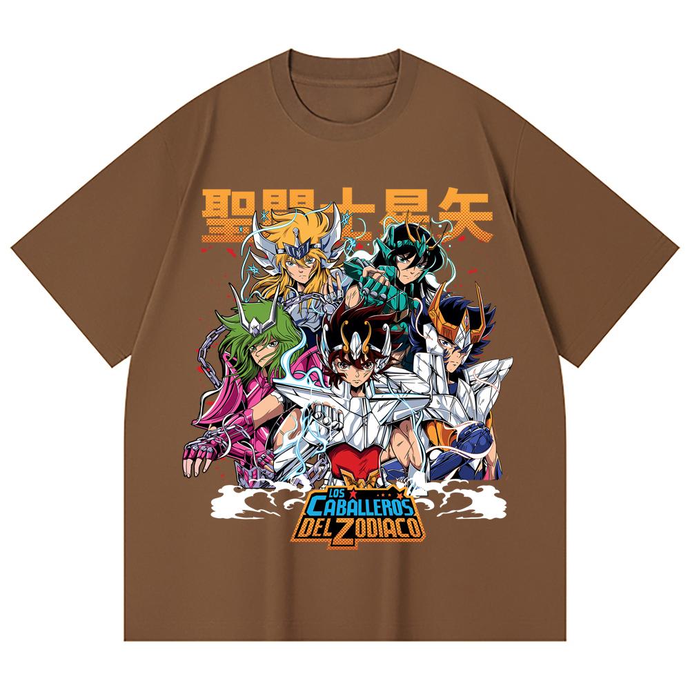 Унисекс футболка из 100% хлопка плотностью 230 г/м² с принтом Saint Seiya V1