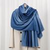Gradual Change Hand-painted Skin-friendly Velvet Autumn and Winter Skin-friendly Warm Imitation Cashmere Printed Scarf Plain Color Gradual Change