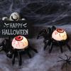 Halloween LED Eyeball Lights Creepy Spooky Glowing Pumpkin Candle Light Prop for Haunted House Indoor Party Decoration Supplies