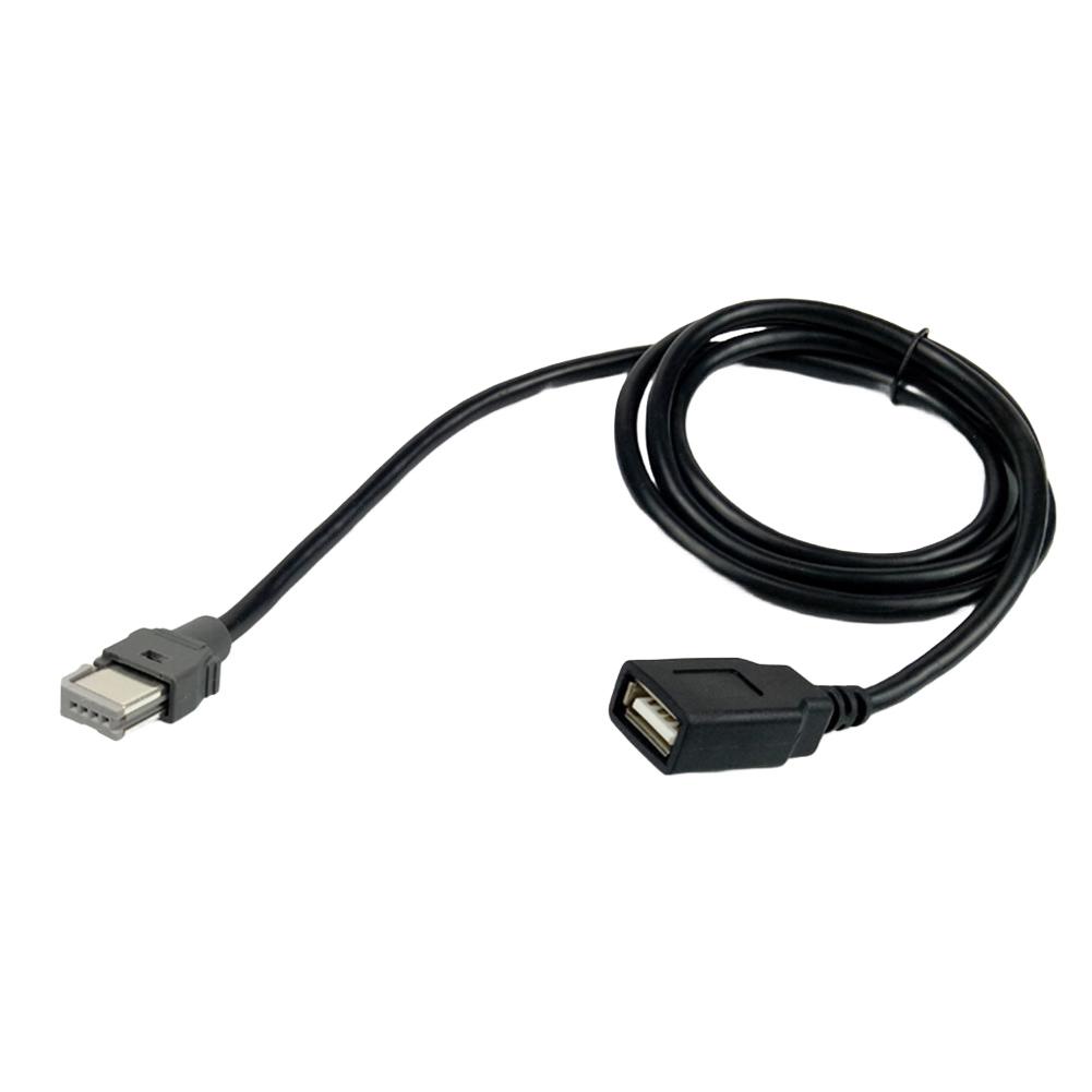 4-контактный USB-разъем, 4-контактный female-адаптер, для автомобильных установок, материал ABS, не деформирующаяся структура, практичный адаптер