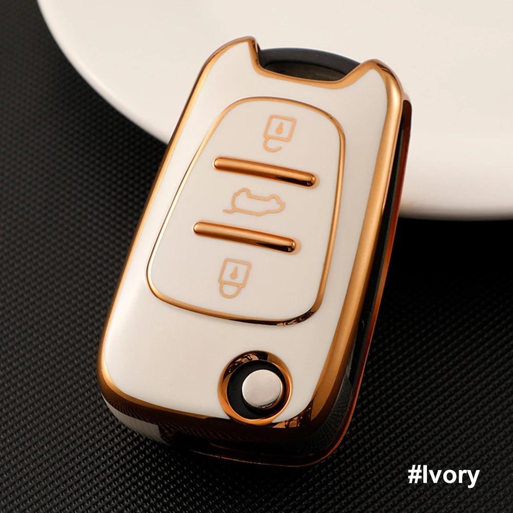 New TPU Car Key Case For Hyundai I20 I30 Elantra Azera Veracruz Veloster Kia Rio K7 K5 Sportage Sorento Flip Remote Cover