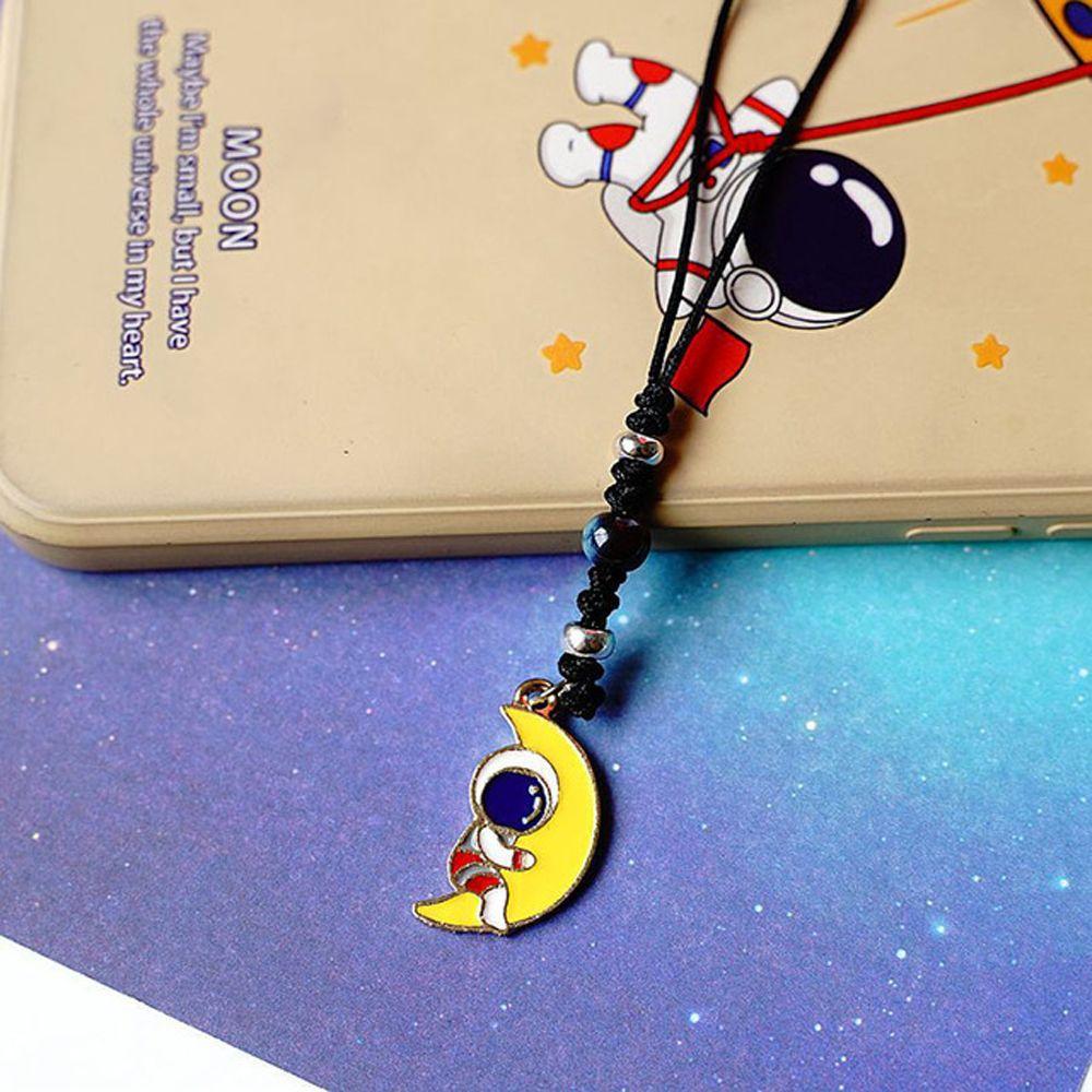 Подвеска-брелок из веревки, мультяшный кулон для сумки, ремешок для мобильного телефона, шарм для телефона в виде космонавта, кулон-космонавт