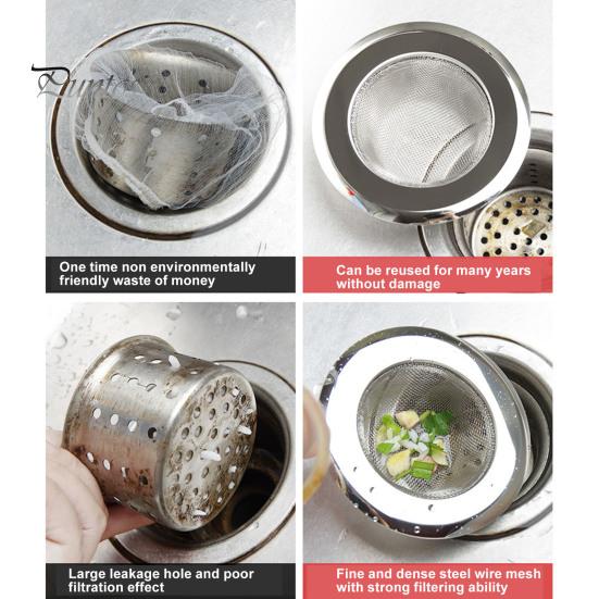 Сливной фильтр для раковины, улавливатель еды, нержавеющий, устойчивый к коррозии, быстрый дренаж, многоразовый фильтр для раковины, мусорный фильтр, кухонные принадлежности