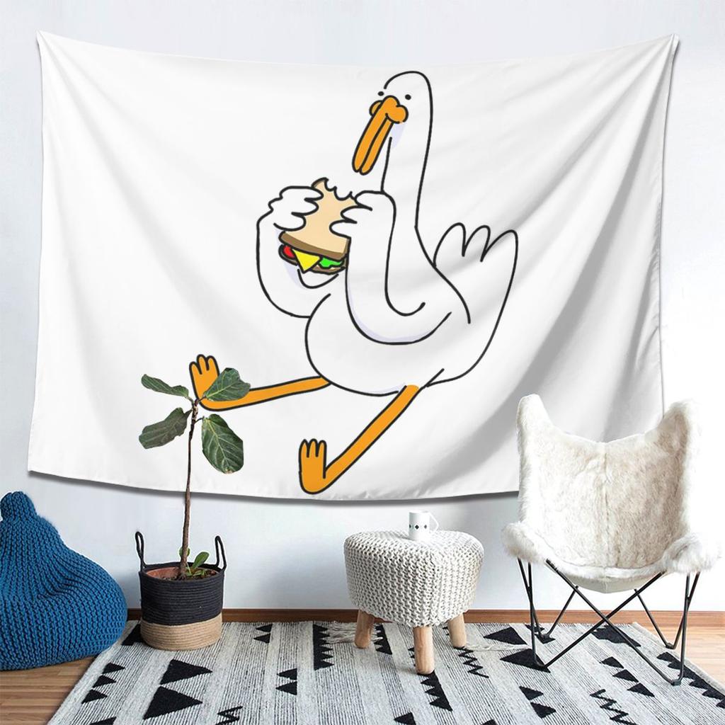 Sandwich Goose Tapestry Decoration Art Aesthetic Tapestries for Living Room Bedroom Home Wall Cloth Wall Hanging