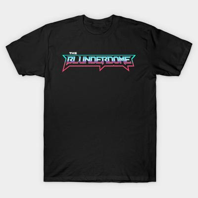 Asian Size Men Black Print T-shirt The Blunderdome No-Cut Print Cotton Tshirt