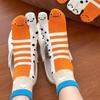 Women's Dolphin Toe Separator Socks Funny and Cute Cartoon Design  Cotton Socks Sweat-Absorbing Mid-Calf Socks