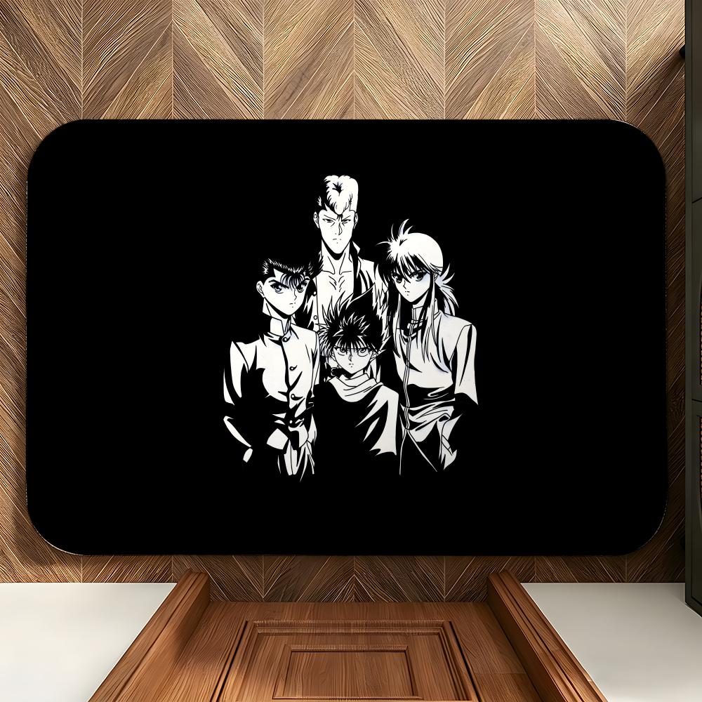 Аниме Yu Yu Hakusho Мягкий коврик для пола из фланели Подходит для прихожих, гостиных, спален и ванных комнат