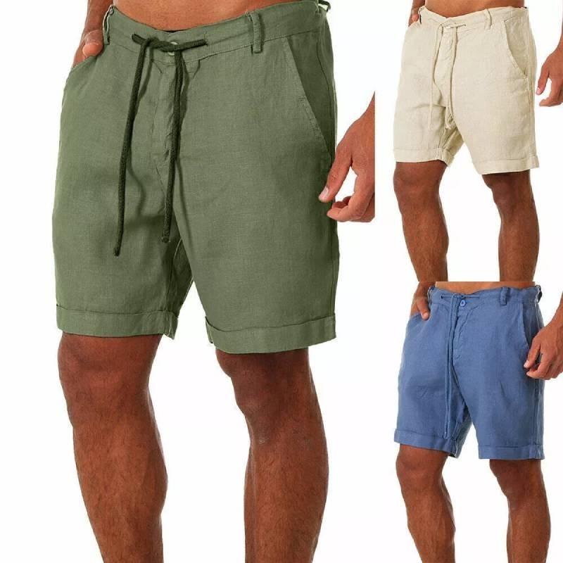 Comfortable Summer Mens Shorts With Moisture-wicking Fabric For Yoga And Fitness