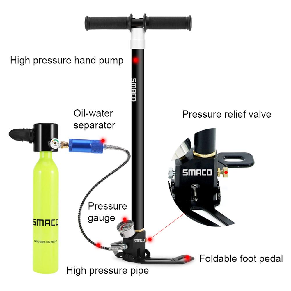SMACO Diving Cylinder Inflator High Pressure Hand Pump