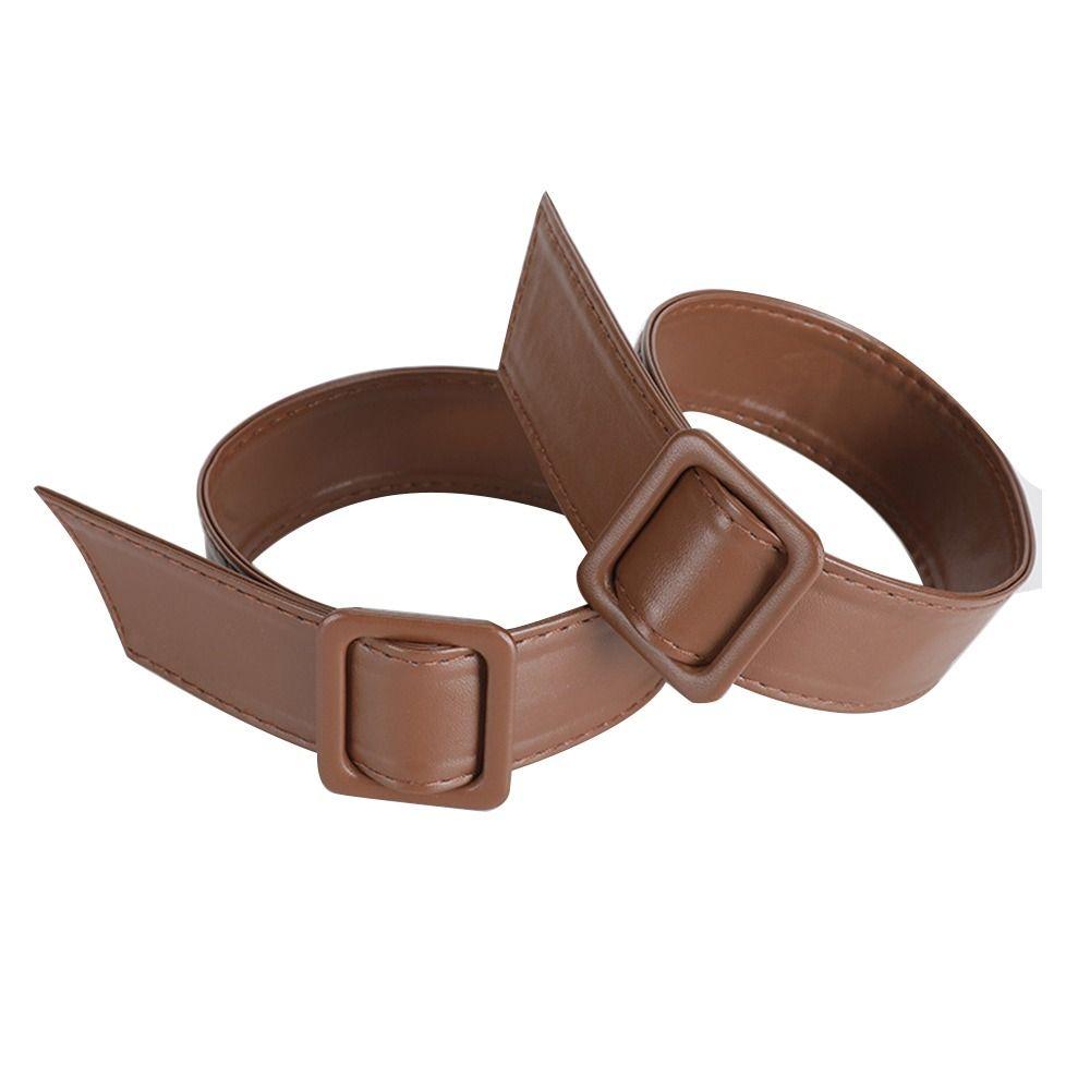 Faux Leather Cuff Bands Strap Replacement Adjustable Sleeve Garters Leather Cuff Bands  Women