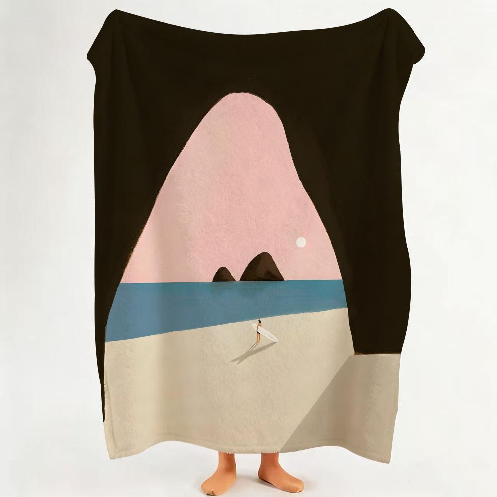 Illustrator Q Quentin M Monge Throw Flannel Throw Blanket Suitable for Sofa Living Room Bedroom