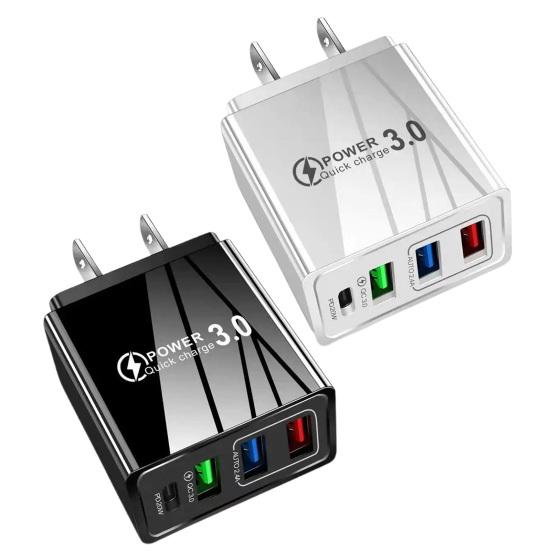 Многопортовое PD-зарядное устройство с 3 портами USB Type-C, компактное travel-зарядное устройство, адаптер для быстрой зарядки