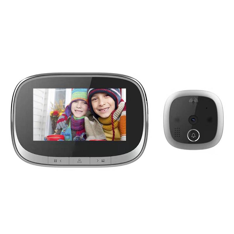 4.3 Inch LCD Color Screen Digital Doorbell 120 Degree Electronic Peephole Door Camera Viewer PIR Night Vision Outdoor Door BellAA