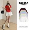 Summer Casual Solid Color Versatile Anti-light Bud Skirt Elastic High Waist Skirt Short Skirt