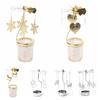 1pcs Silver Gold Candlesticks Rotating Romantic Rotation Carrousel Tea Light Candle Holder Dinner Wedding Bar Party