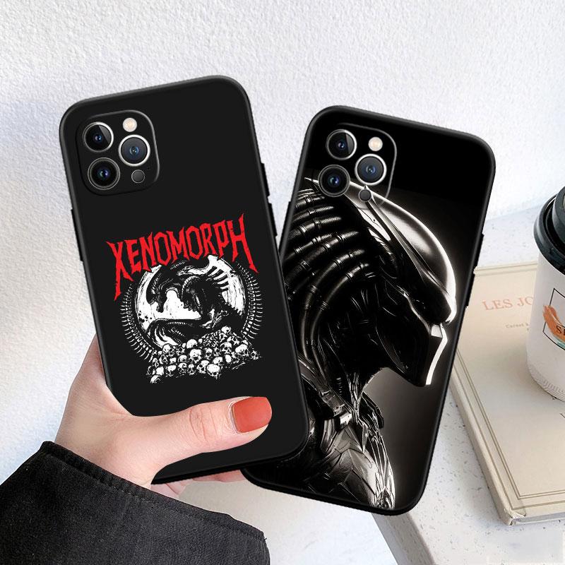 BF6 Чужой против Хищника Ксеноморф Мягкий чехол для телефона iPhone 16 15 14 13 12 Pro Max Plus Mini