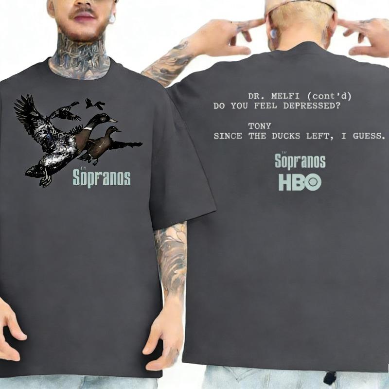 Футболка The Sopranos Утки Доктор Мелфи Вы чувствуете себя подавленным Тяжелая футболка Высококачественная роскошь Для мужчин и женщин Топ Y2k